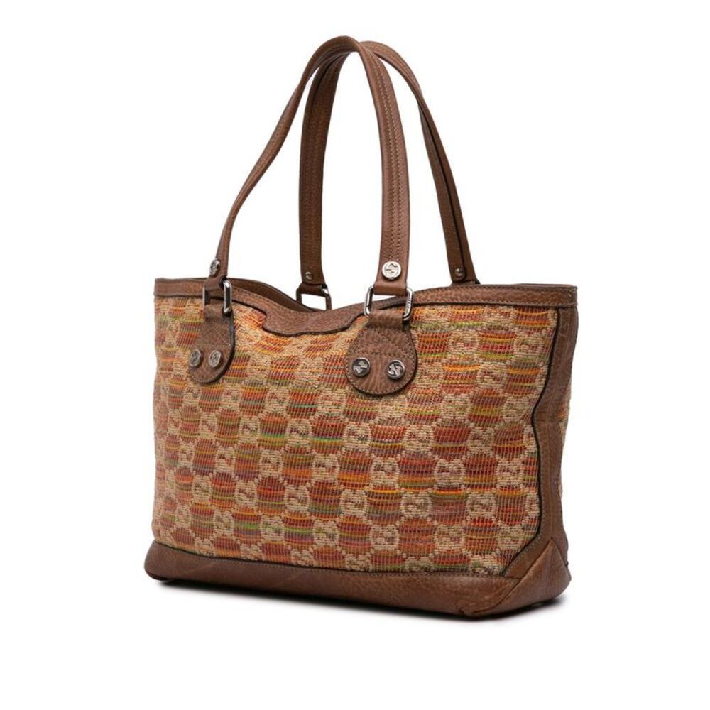 Pre Loved gucci GG Pattern Tote Women Brown Tote Bags - Picture 2 of 8